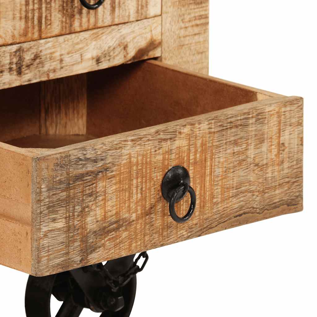 Table basse Bois de manguier brut 70 x 70 x 40 cm