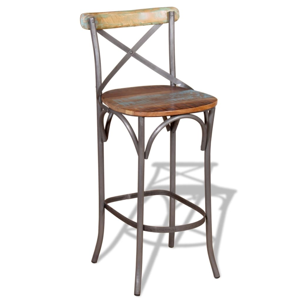 Tabouret de bar Bois de récupération massif - XIOS