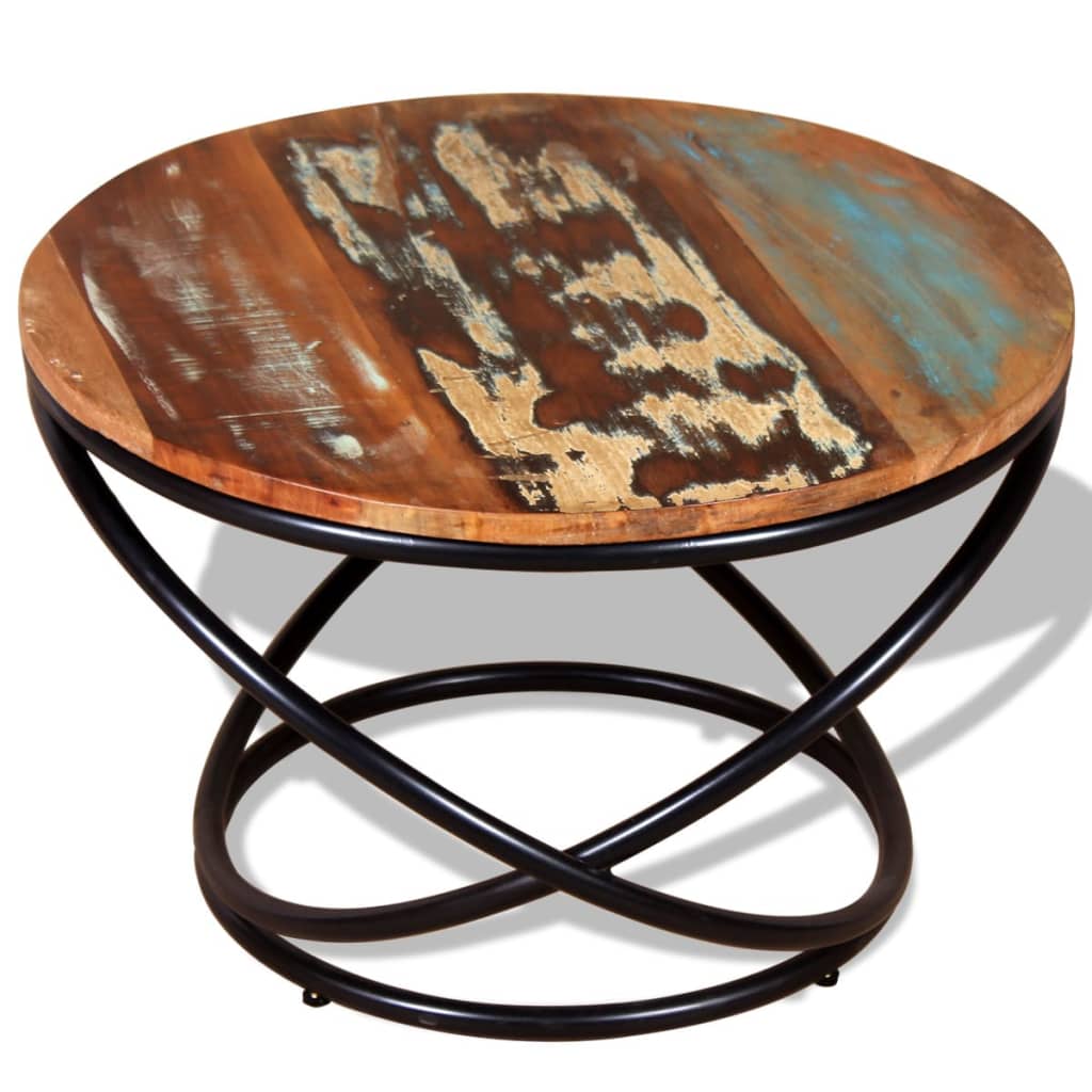 Table basse Bois de récupération massif 60x60x40 cm - XIOS