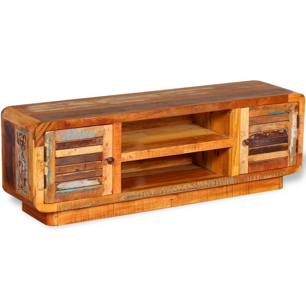 Meuble TV Bois de récupération massif 120x30x40 cm - XIOS