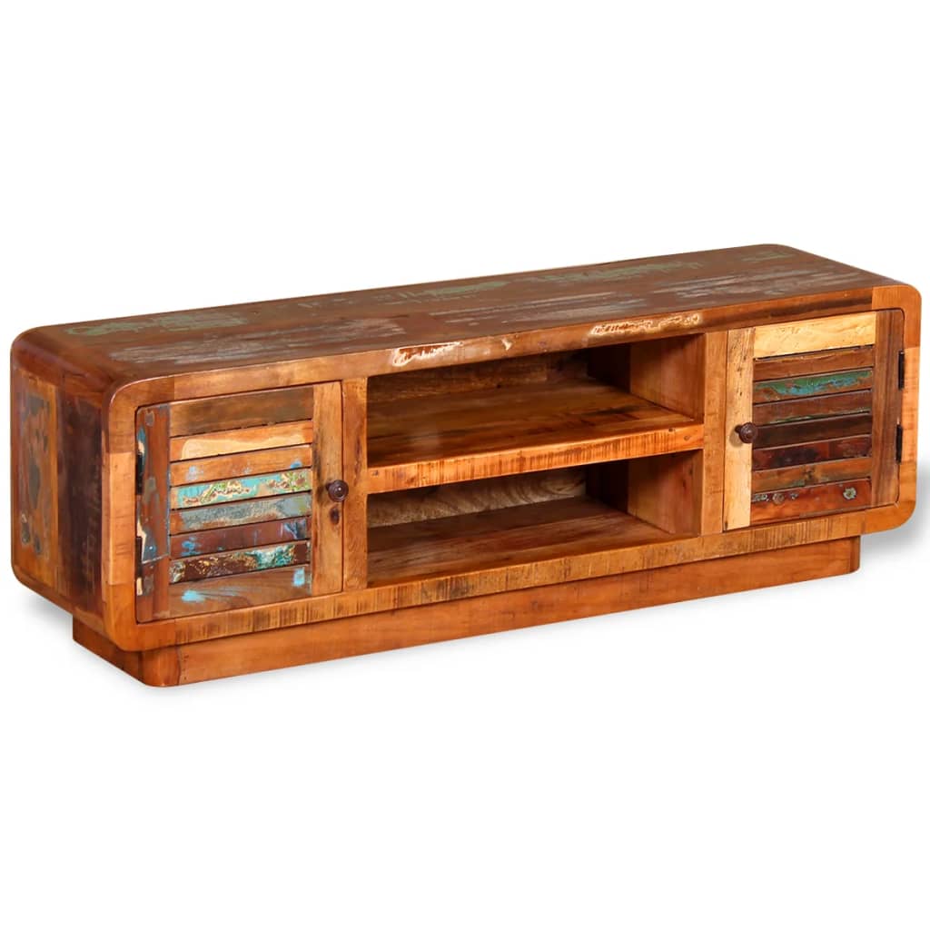 Meuble TV Bois de récupération massif 120x30x40 cm - XIOS