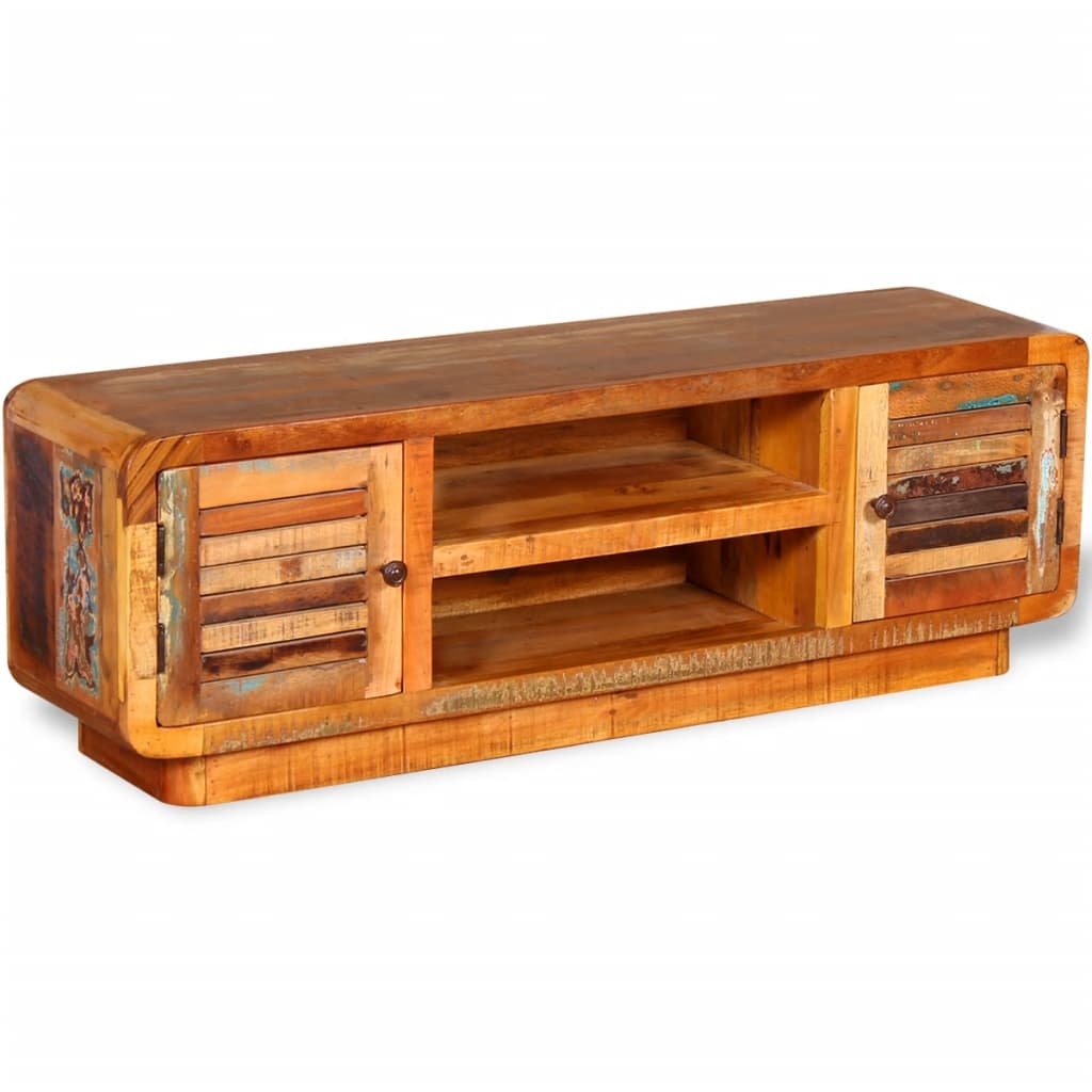 Meuble TV Bois de récupération massif 120x30x40 cm - XIOS
