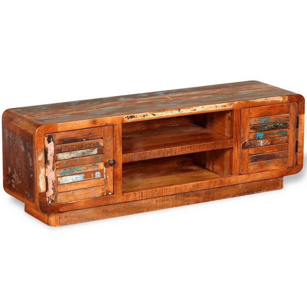 Meuble TV Bois de récupération massif 120x30x40 cm - XIOS