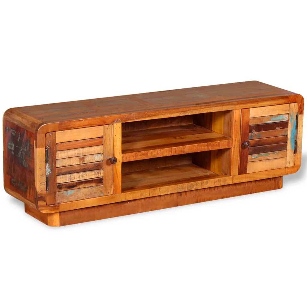 Meuble TV Bois de récupération massif 120x30x40 cm - XIOS
