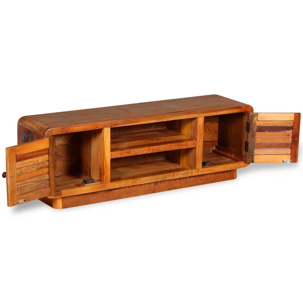 Meuble TV Bois de récupération massif 120x30x40 cm - XIOS