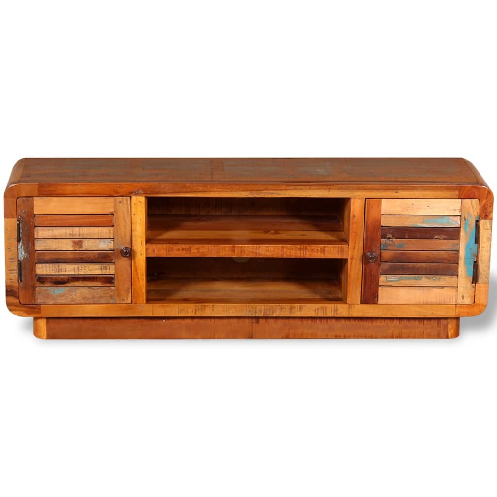 Meuble TV Bois de récupération massif 120x30x40 cm - XIOS