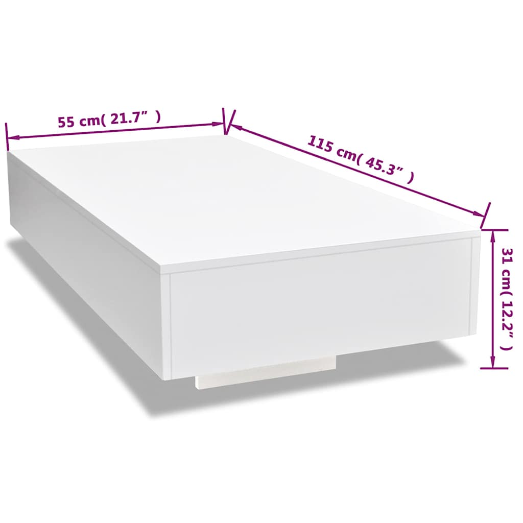 Table basse blanc brillant - XIOS