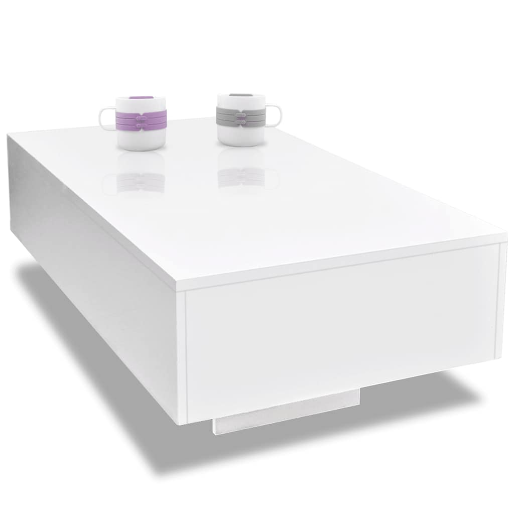 Table basse blanc brillant - XIOS