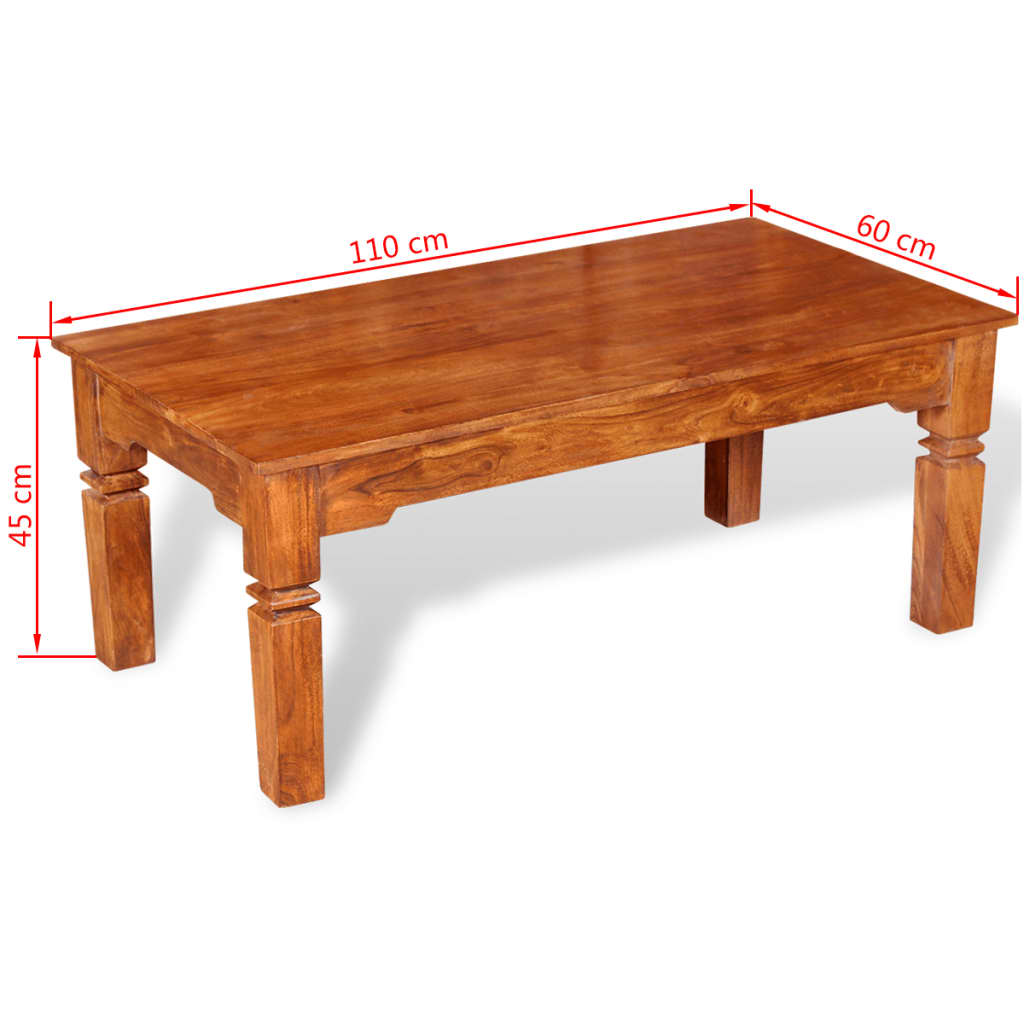 Table basse Bois massif 110 x 60 x 45 cm - XIOS