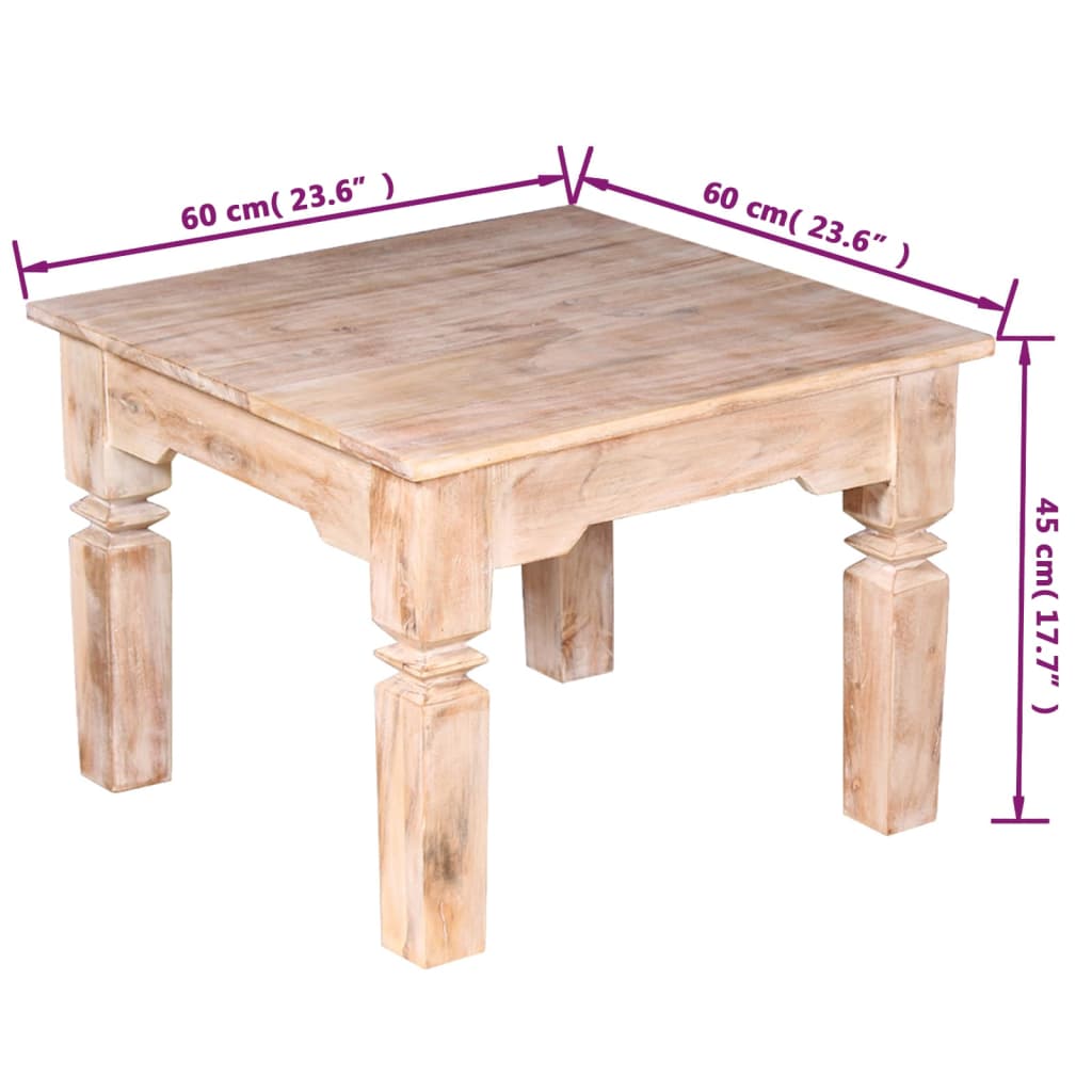 Table basse Bois d'acacia 60x60x45 cm - XIOS