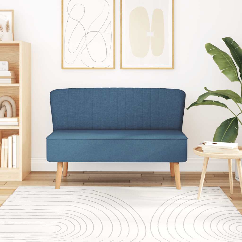 Canapé 117x55,5x77 cm Tissu Bleu