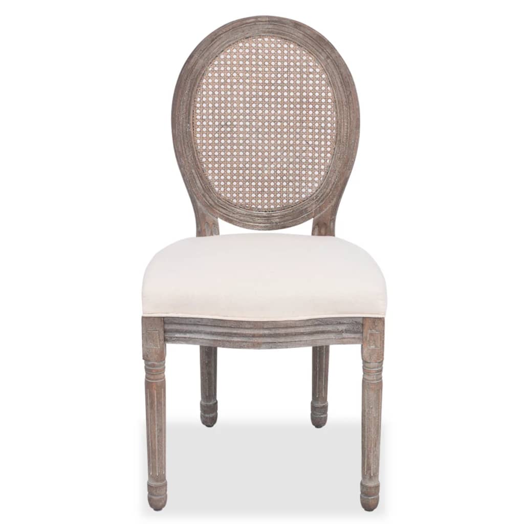 Chaises à manger lot de 4 crème tissu - XIOS