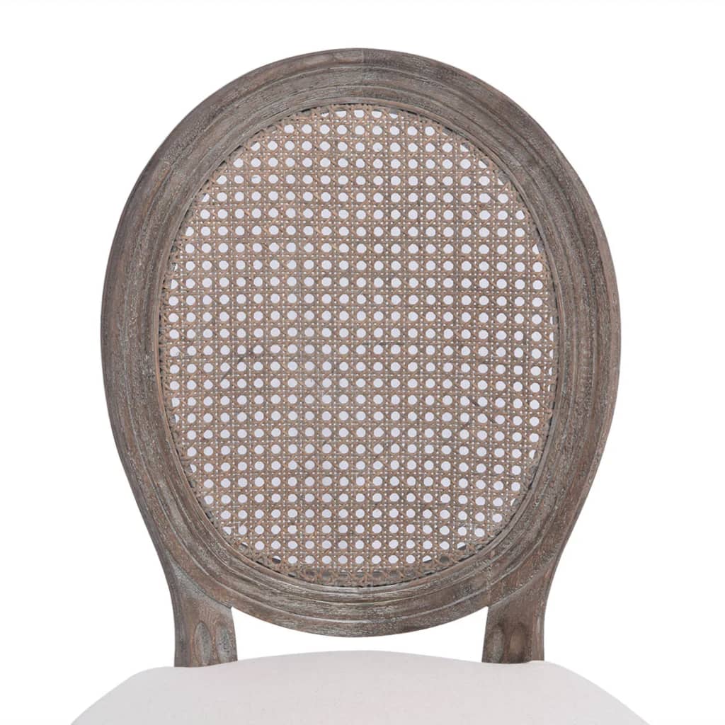 Chaises à manger lot de 4 crème tissu - XIOS