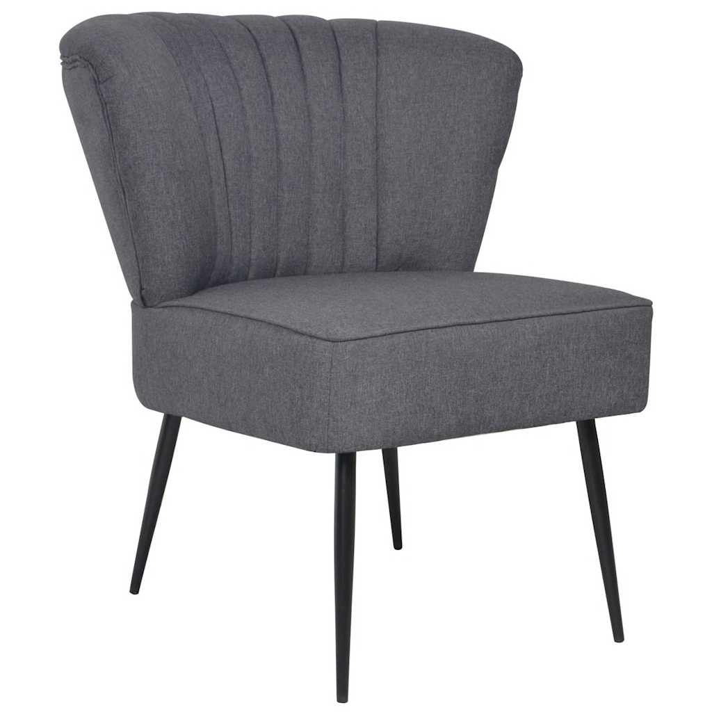 Chaise de cocktail gris foncé tissu - XIOS