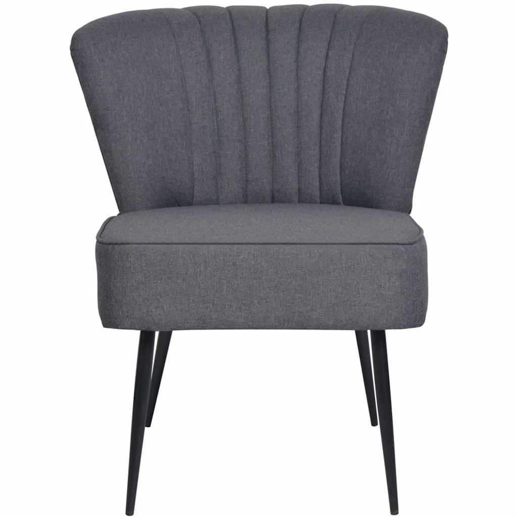 Chaise de cocktail gris foncé tissu - XIOS