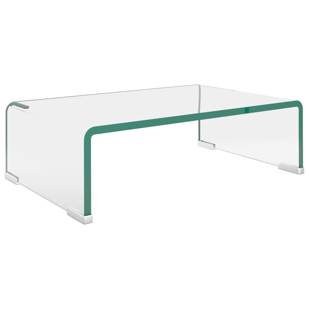 Meuble TV/pour moniteur 40x25x11 cm verre transparent - XIOS