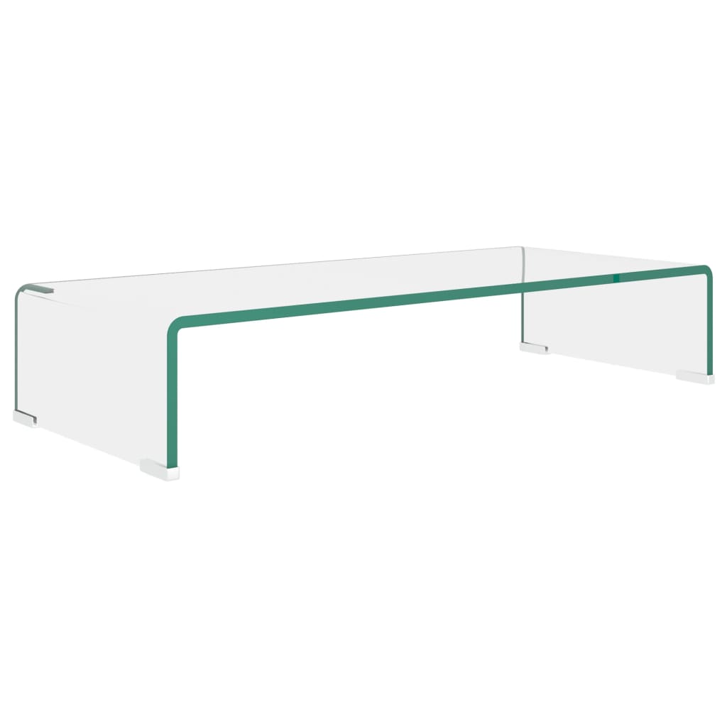 Meuble TV/pour moniteur 70x30x13 cm verre transparent - XIOS