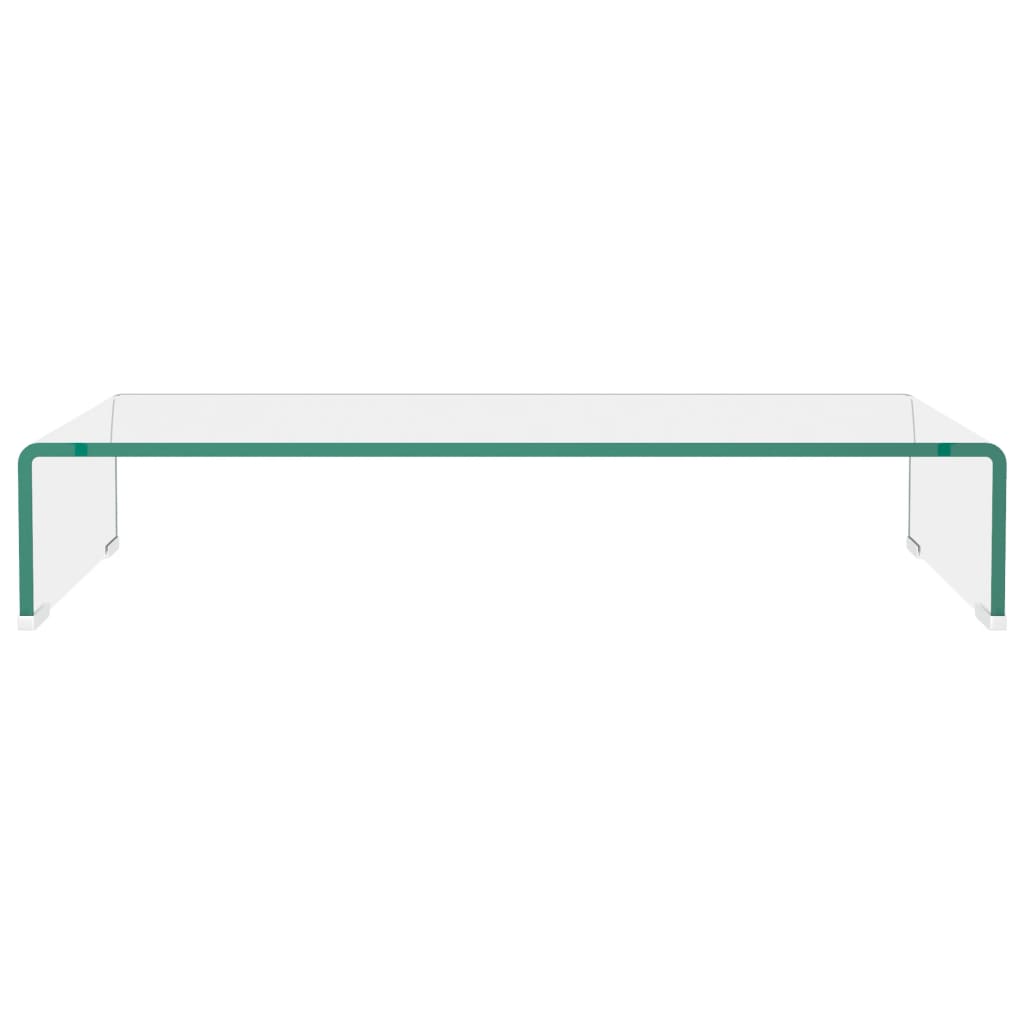 Meuble TV/pour moniteur 70x30x13 cm verre transparent - XIOS