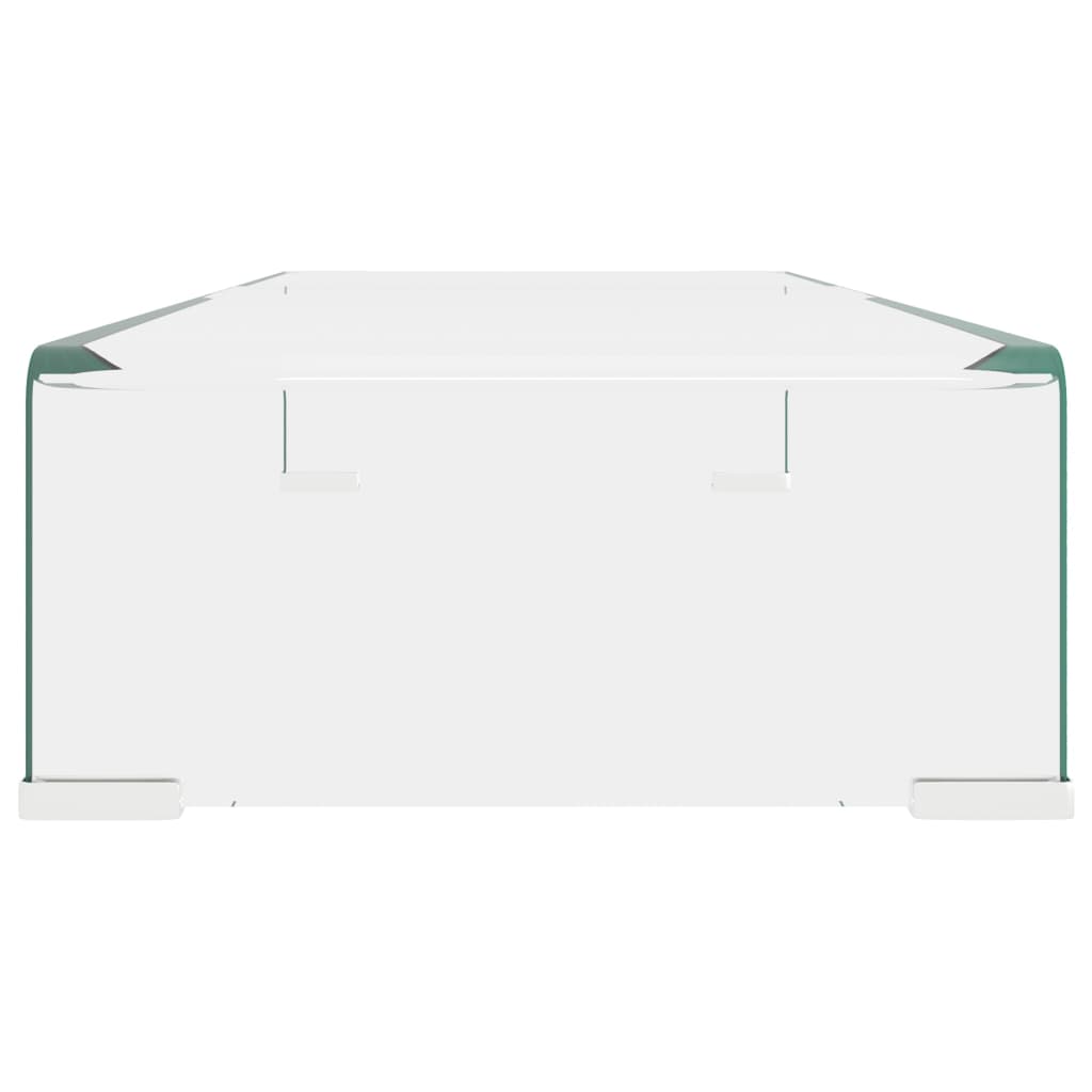 Meuble TV/pour moniteur 70x30x13 cm verre transparent - XIOS