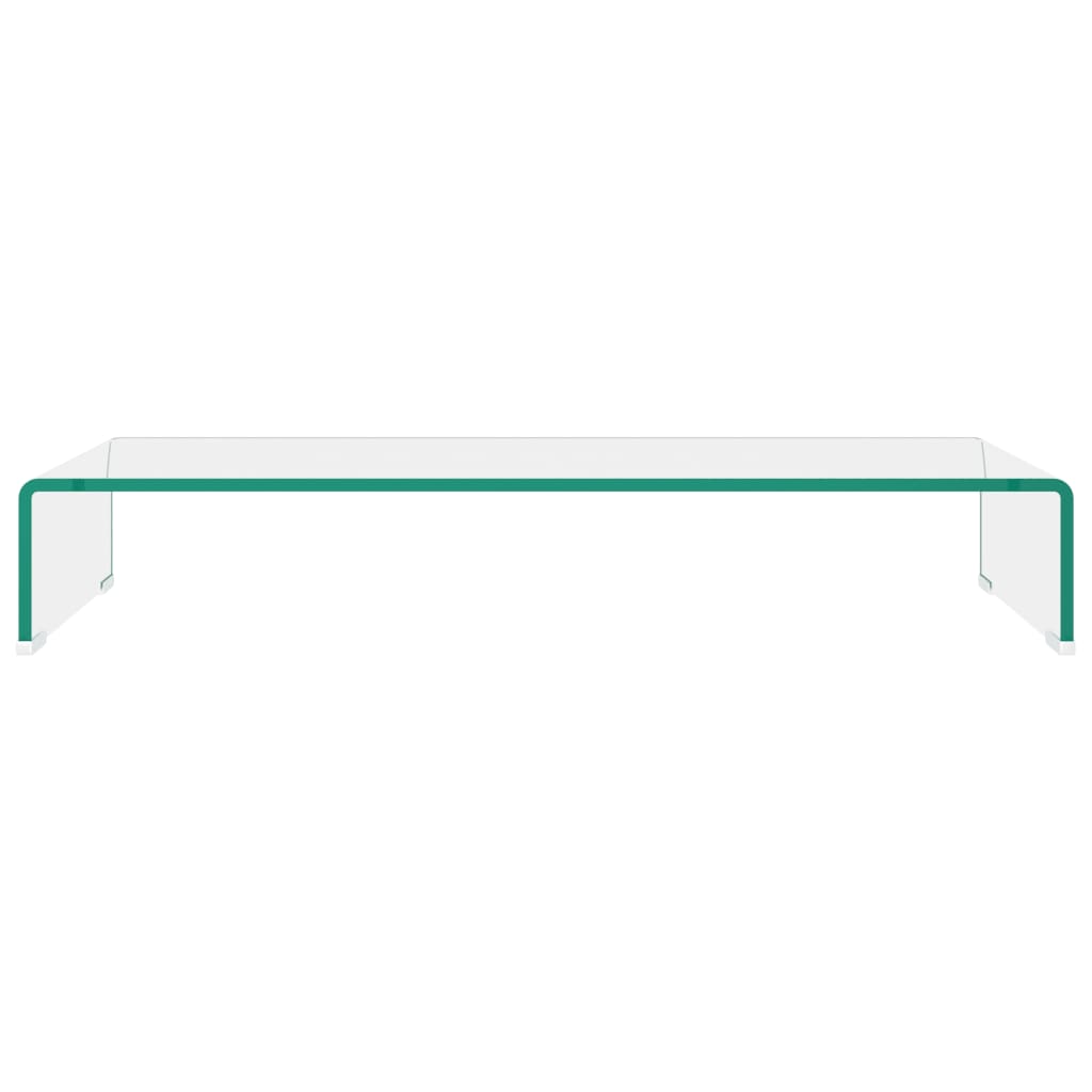Meuble TV/pour moniteur 80x30x13 cm verre transparent - XIOS