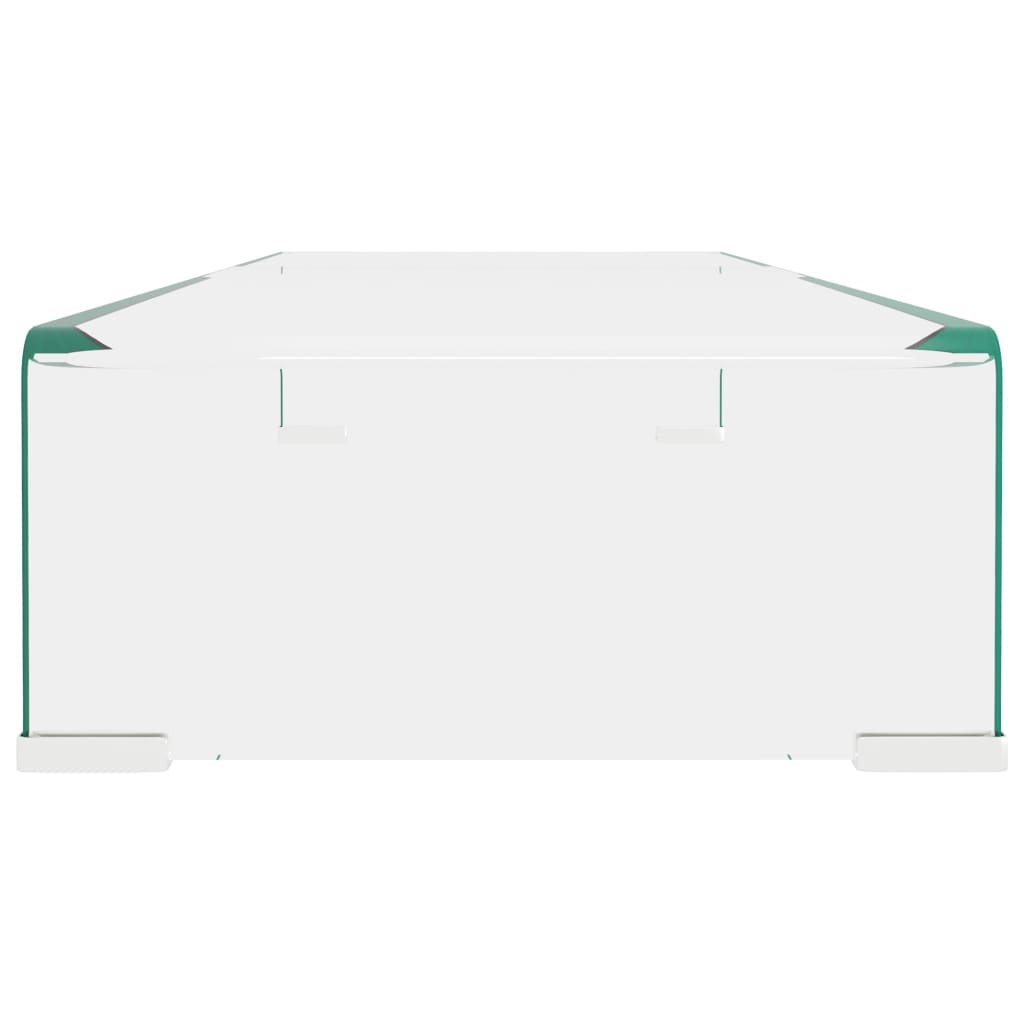 Meuble TV/pour moniteur 80x30x13 cm verre transparent - XIOS