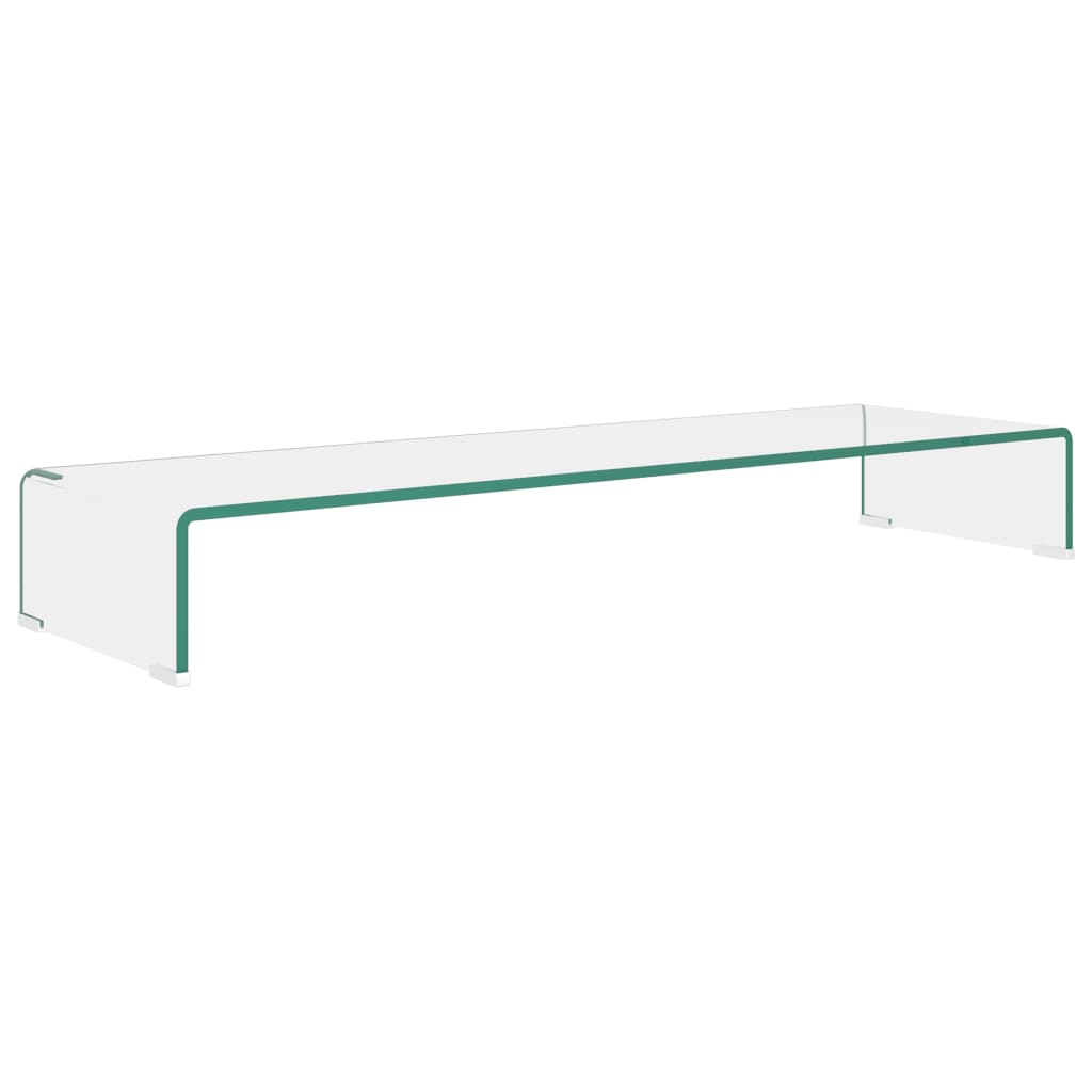Meuble TV/pour moniteur 100x30x13 cm verre transparent - XIOS