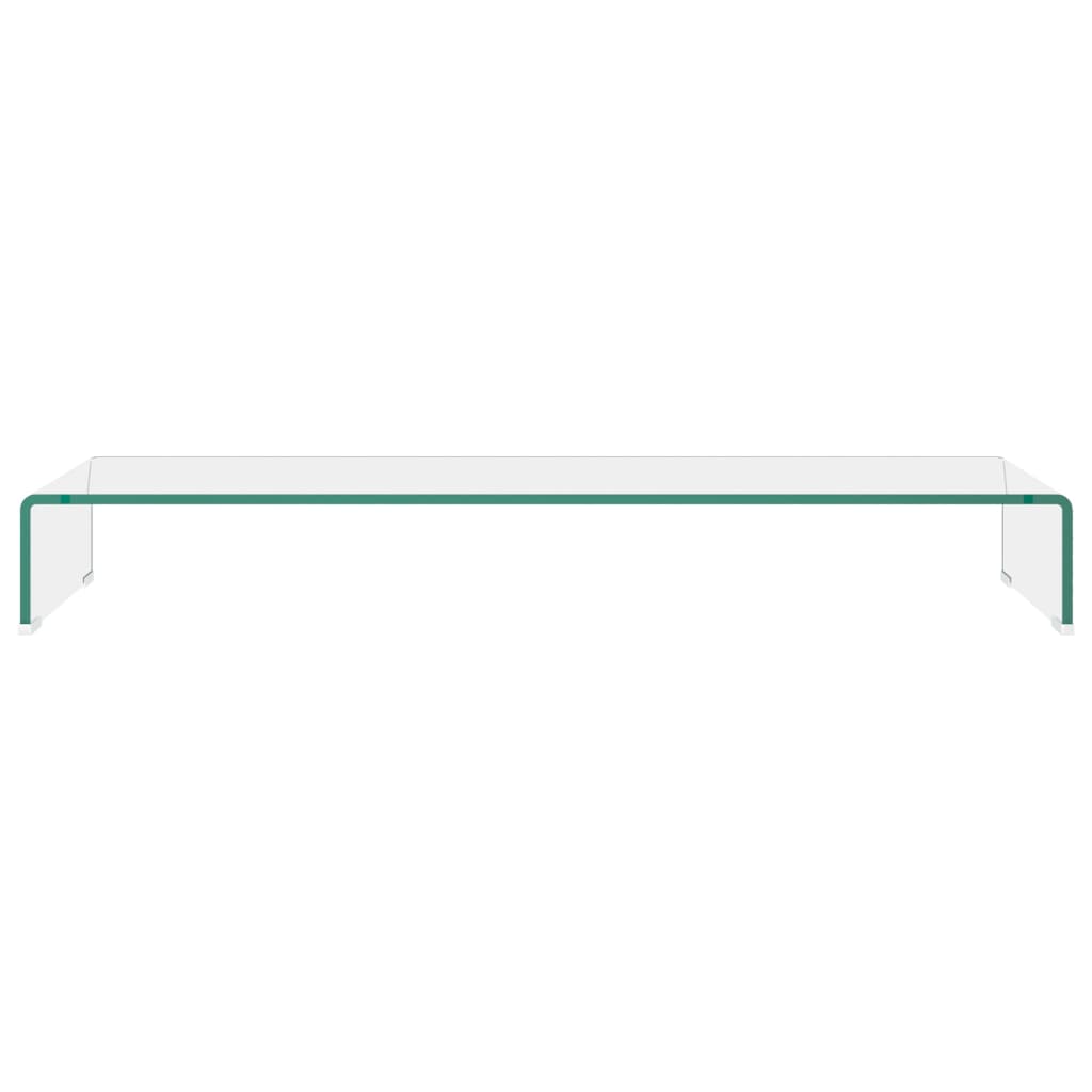 Meuble TV/pour moniteur 100x30x13 cm verre transparent - XIOS
