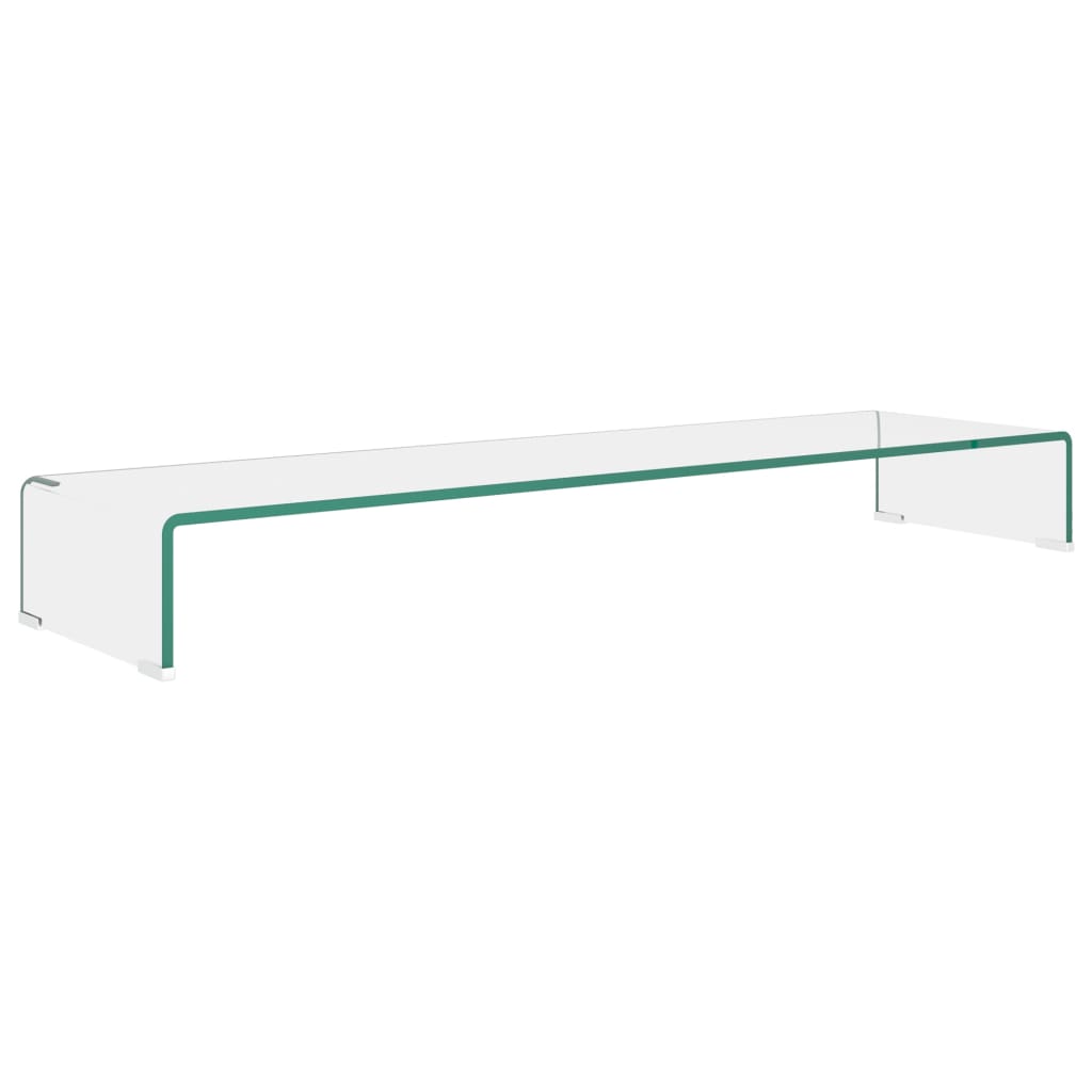 Meuble TV/pour moniteur 110x30x13 cm verre transparent - XIOS
