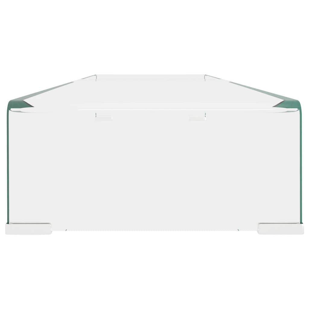 Meuble TV/pour moniteur 110x30x13 cm verre transparent - XIOS