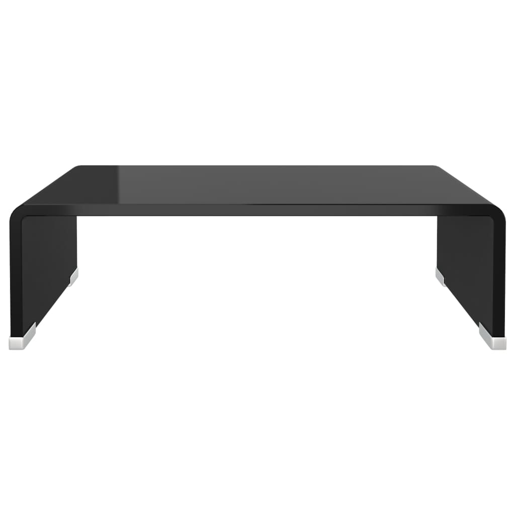 Meuble TV/support pour moniteur 40x25x11 cm verre noir - XIOS