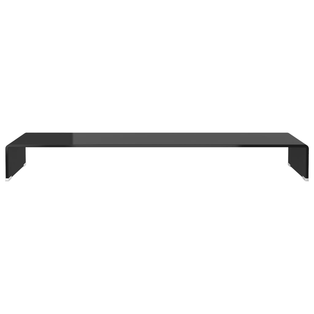 Meuble TV/support pour moniteur 110x30x13 cm verre noir - XIOS