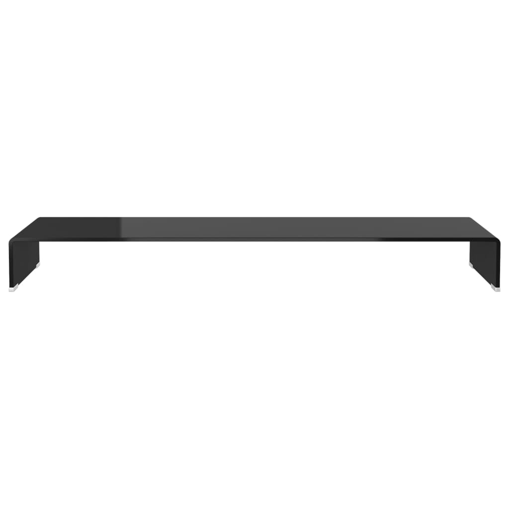 Meuble TV/support pour moniteur 120x30x13 cm verre noir - XIOS