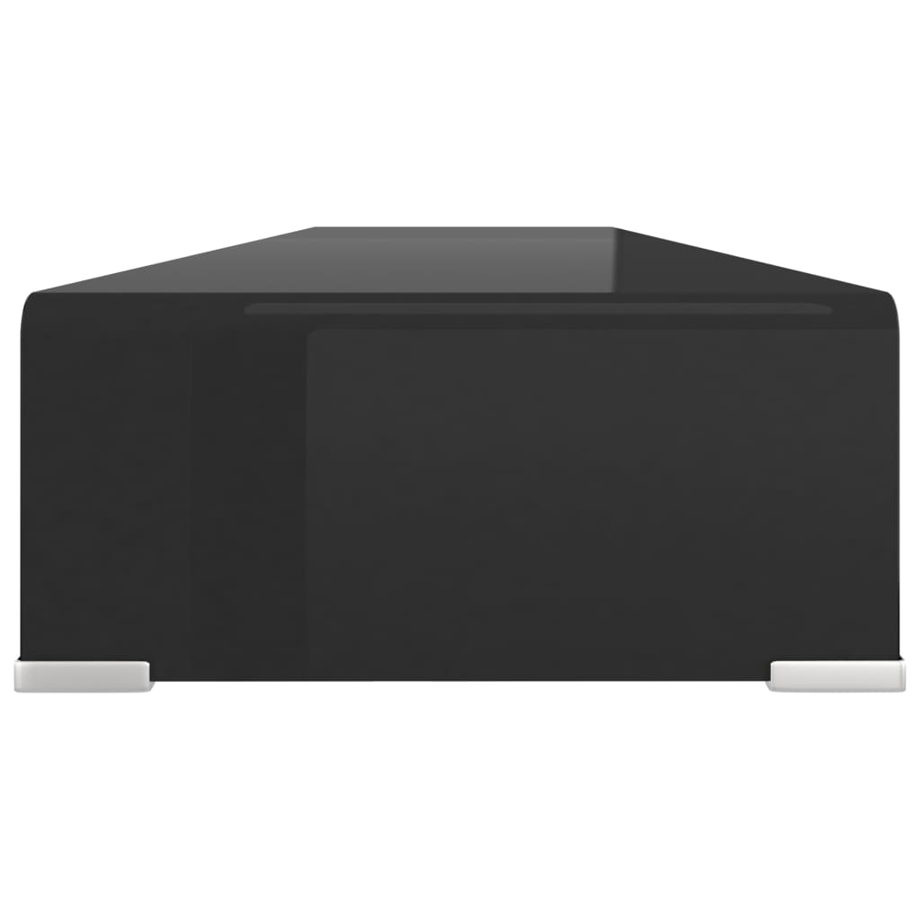 Meuble TV/support pour moniteur 120x30x13 cm verre noir - XIOS