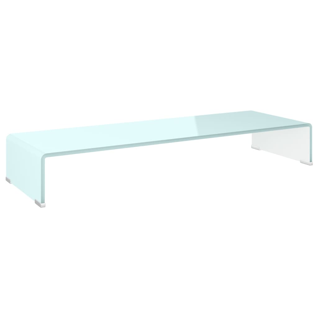 Meuble TV/Support pour moniteur 90x30x13 cm verre vert - XIOS