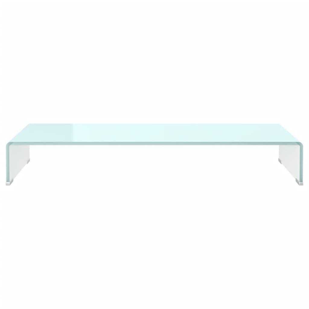 Meuble TV/Support pour moniteur 90x30x13 cm verre vert - XIOS