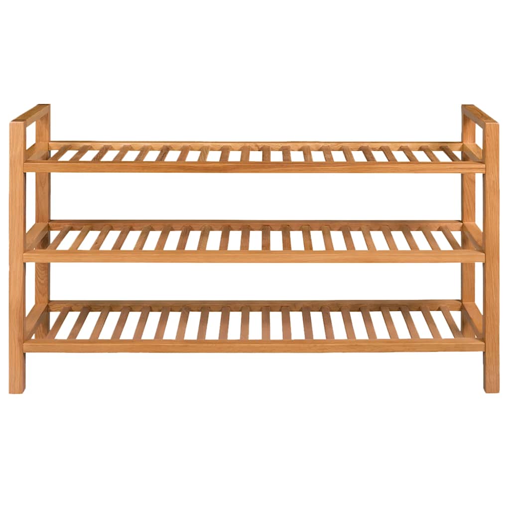 Étagère à chaussures avec 3 étagères 100x27x60 cm Chêne massif - XIOS