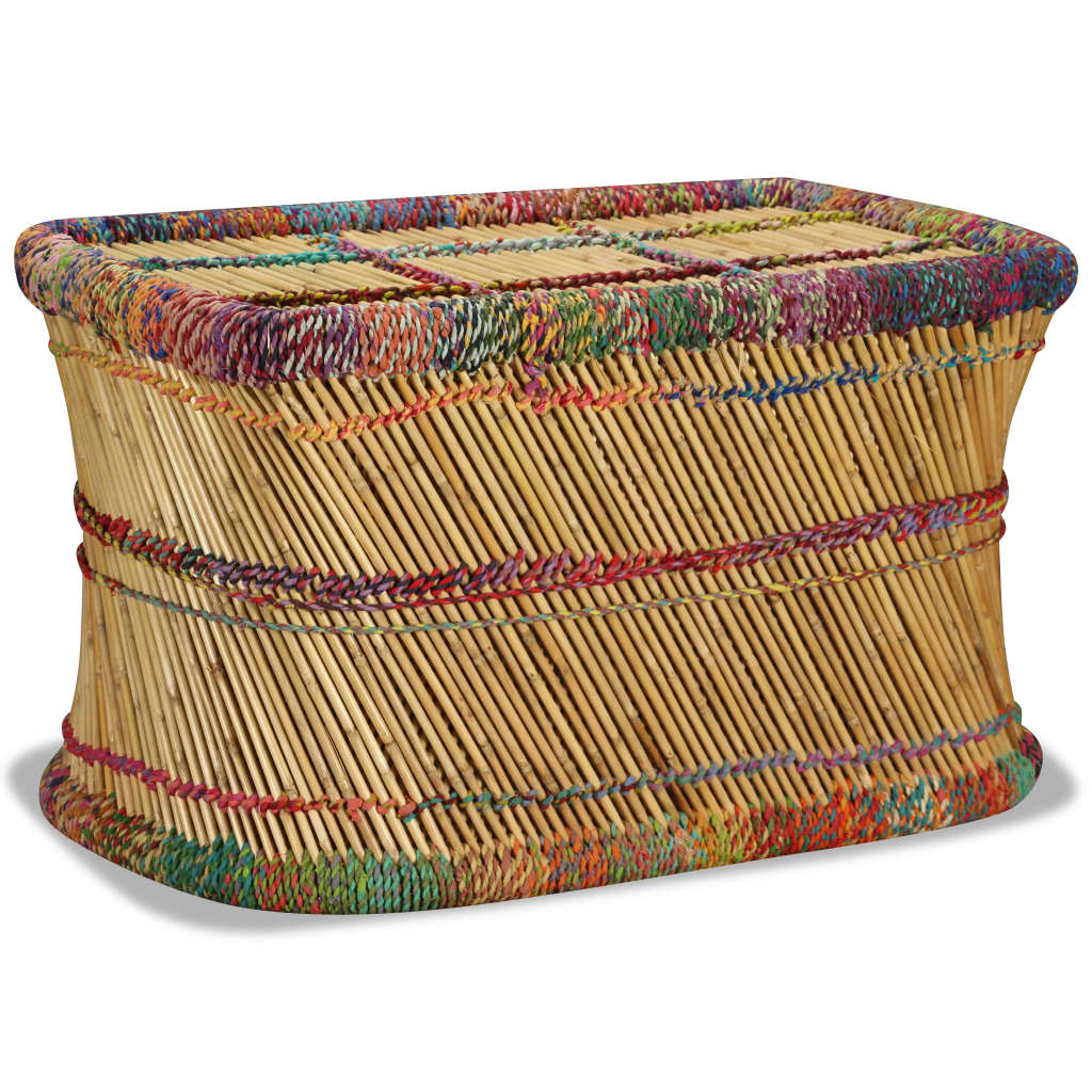 Table basse Bambou avec Détails Chindi Multicolore - XIOS
