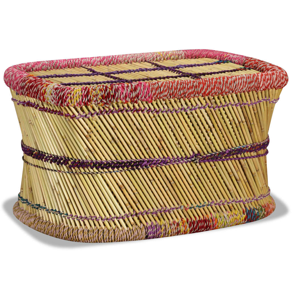 Table basse Bambou avec Détails Chindi Multicolore - XIOS