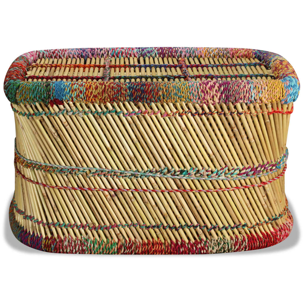 Table basse Bambou avec Détails Chindi Multicolore - XIOS