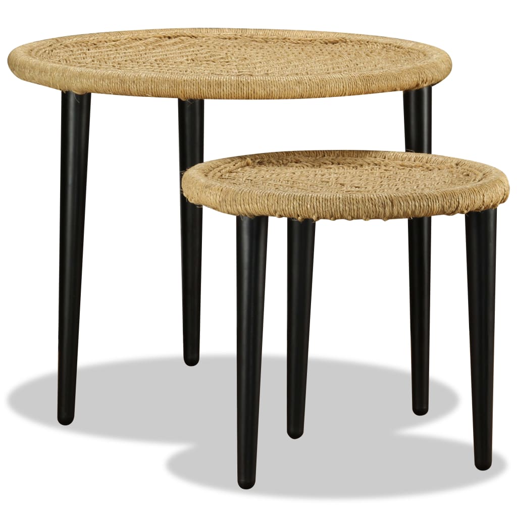 Table basse 2 pcs jute naturelle - XIOS