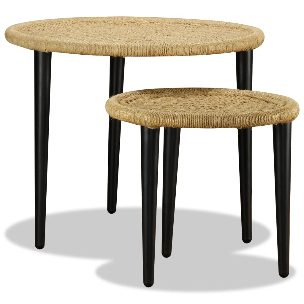 Table basse 2 pcs jute naturelle - XIOS