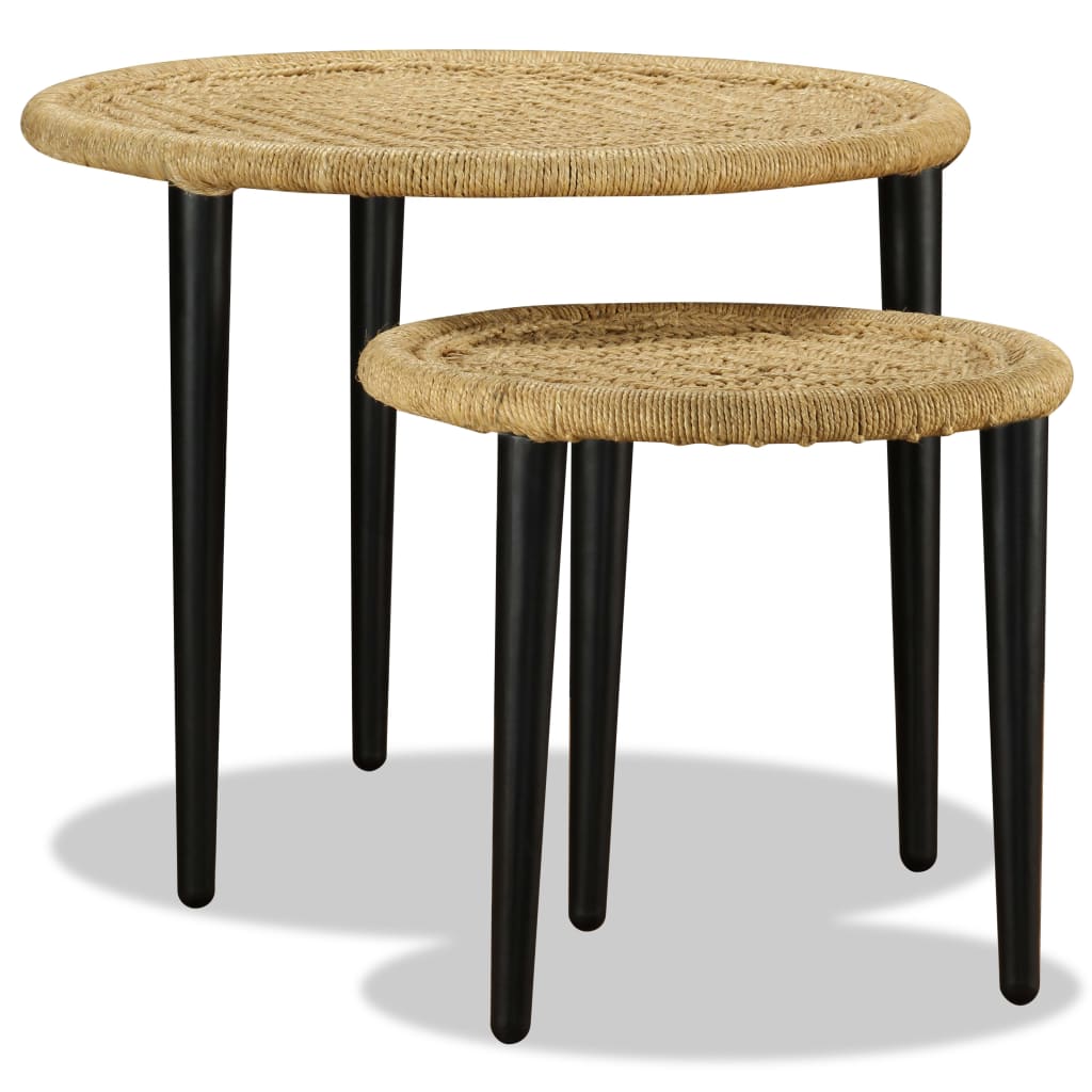 Table basse 2 pcs jute naturelle - XIOS