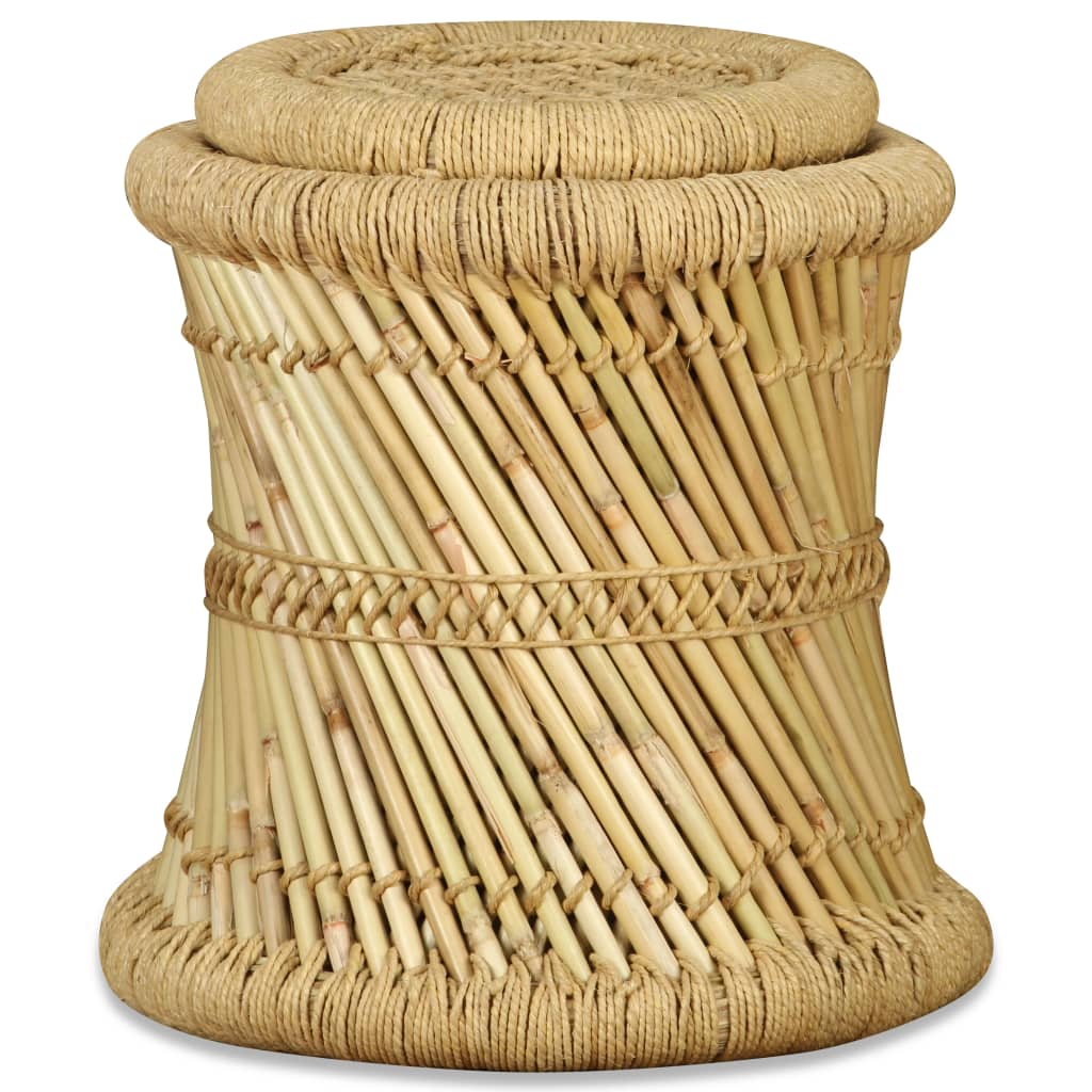 Tabourets lot de 2 Bambou et jute - XIOS