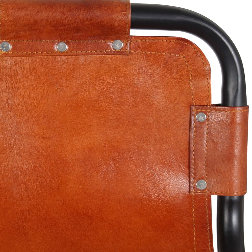 Tabourets de bar lot de 2 cuir véritable - XIOS