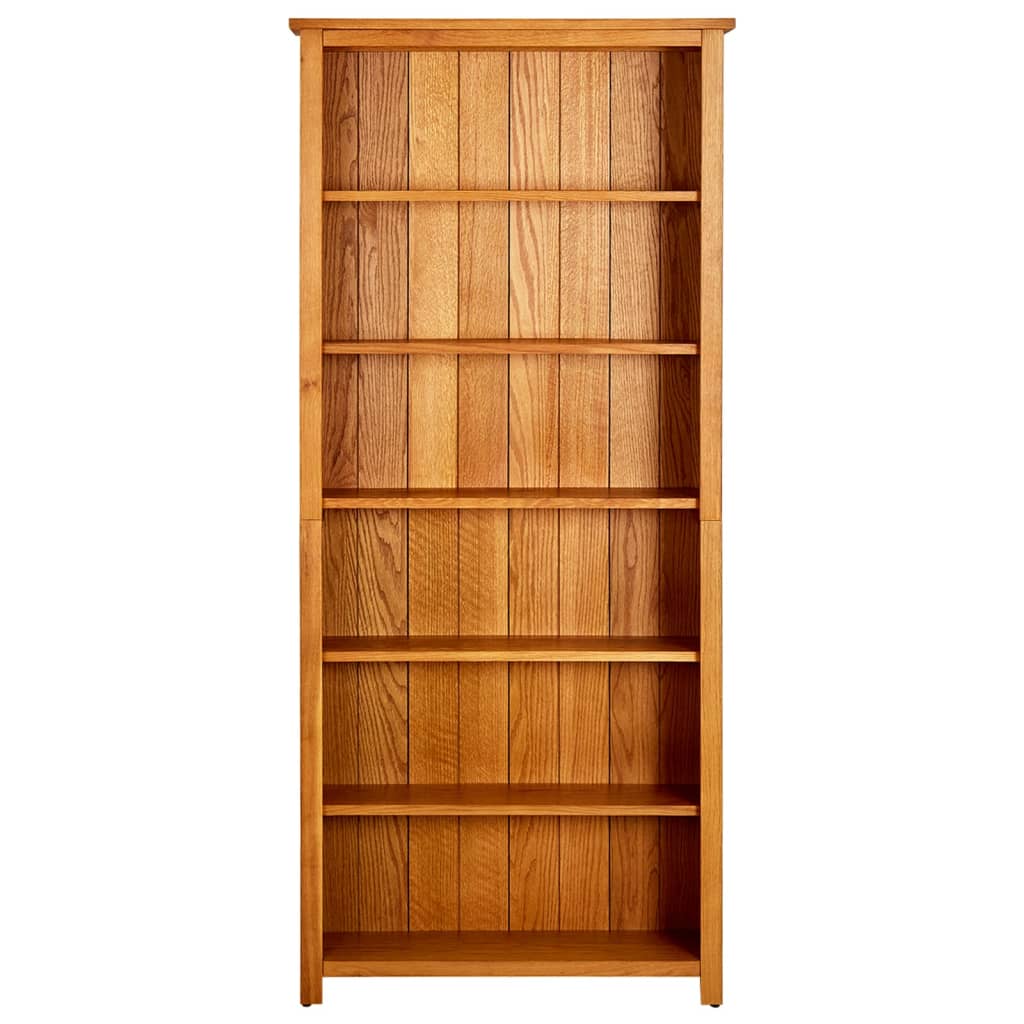 Bibliothèque à 6 étagères 80x22,5x180 cm Bois de chêne massif - XIOS