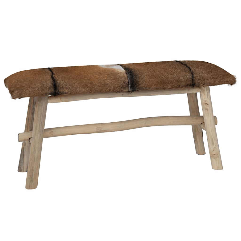 Banc cuir de chèvre Teck - XIOS