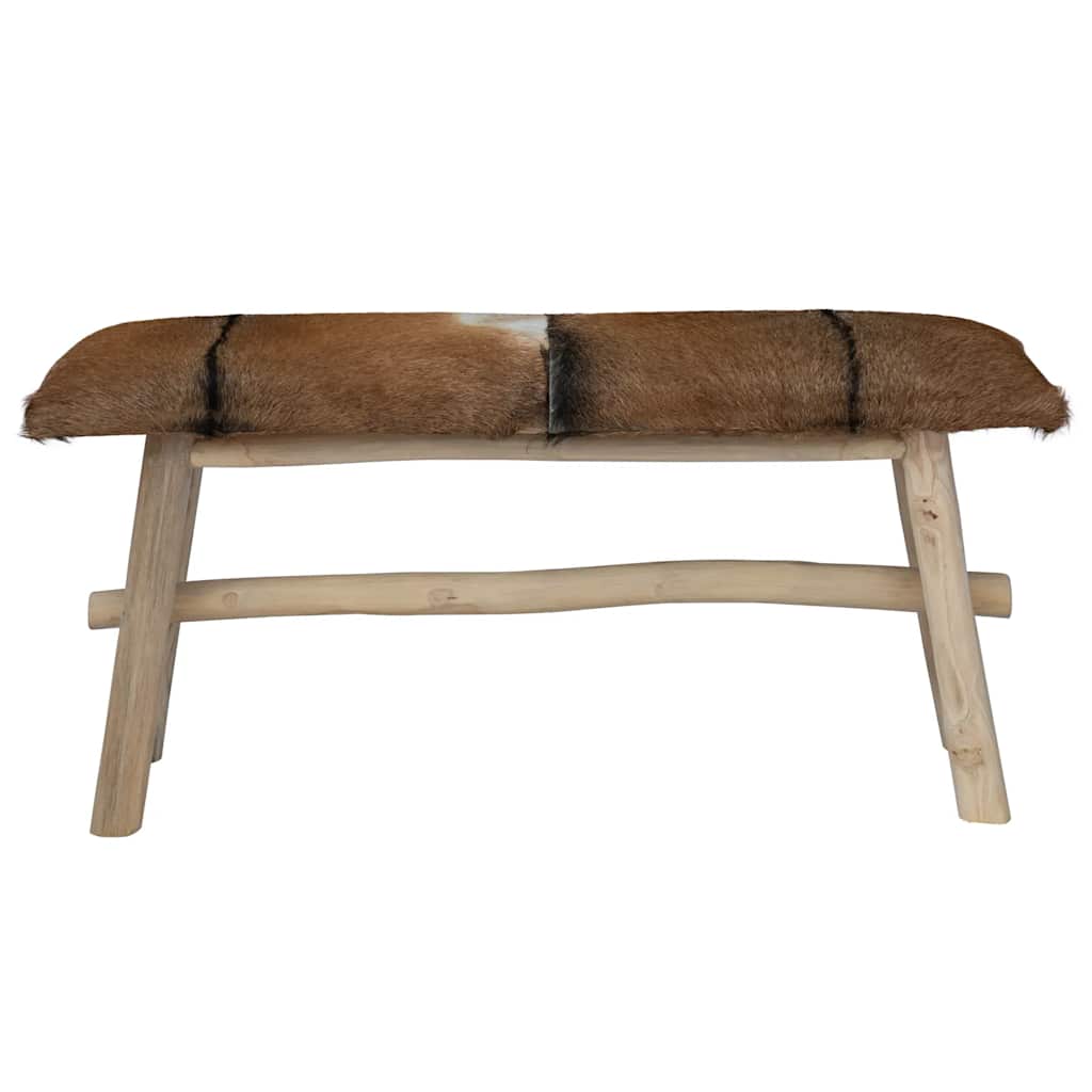 Banc cuir de chèvre Teck - XIOS