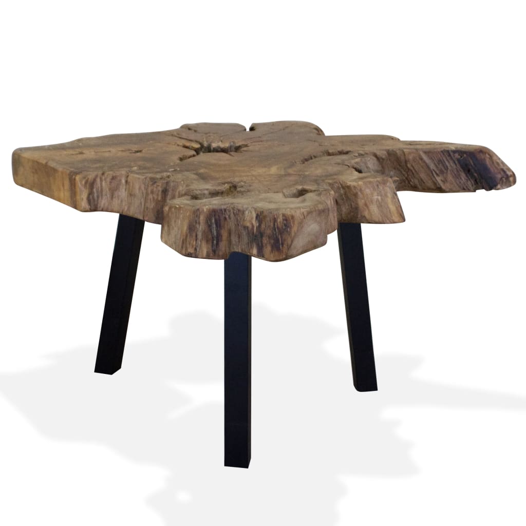 Table basse Teck authentique 80x70x38 cm - XIOS