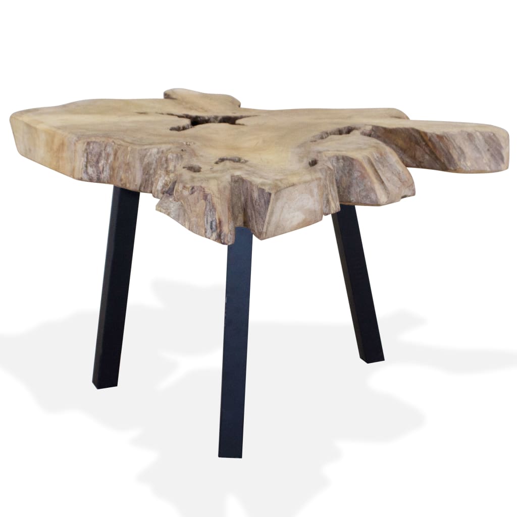 Table basse Teck authentique 80x70x38 cm - XIOS