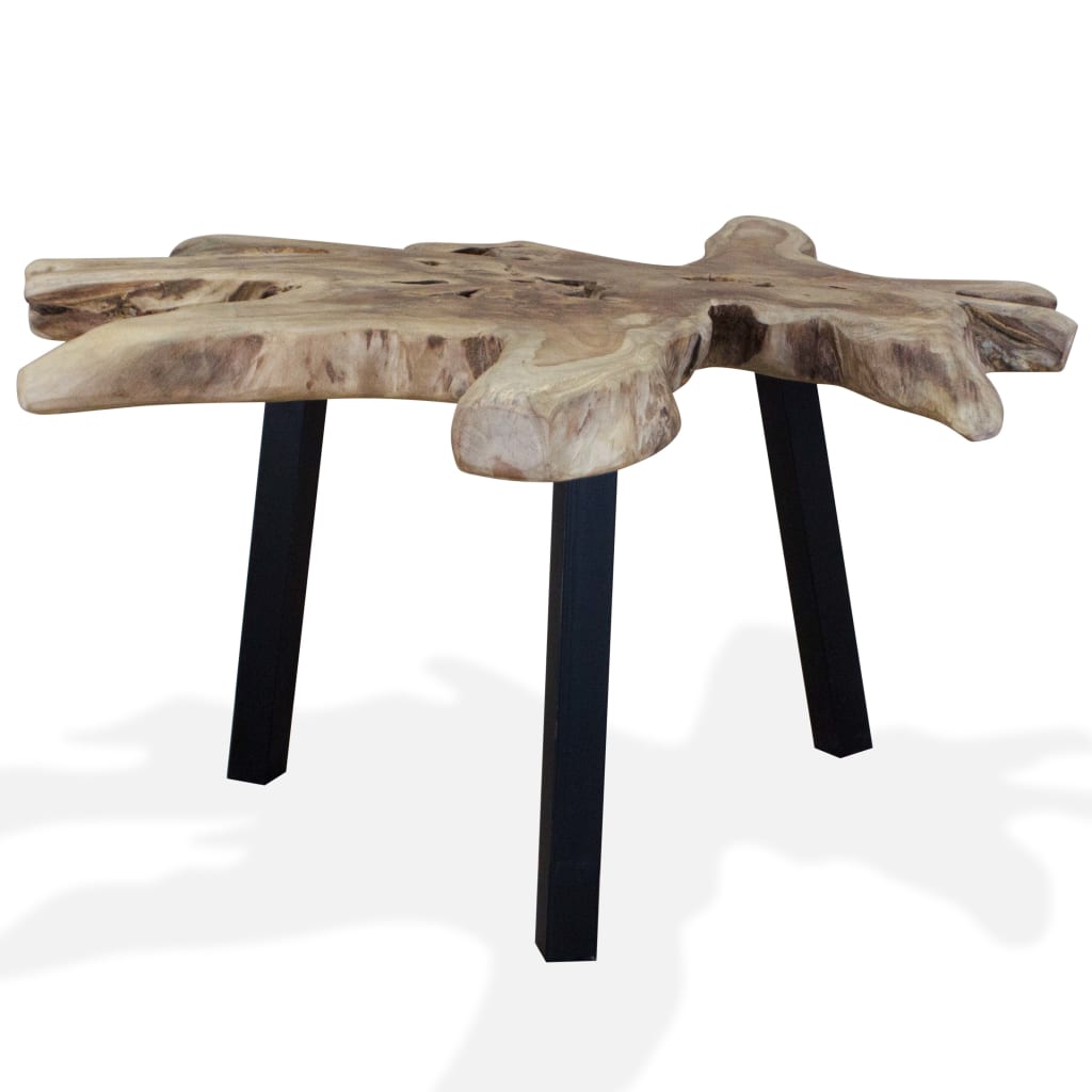 Table basse Teck authentique 80x70x38 cm - XIOS